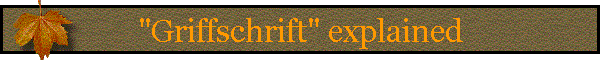 "Griffschrift" explained