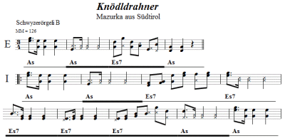 Kndldrahner in Capella-rgeli-Partitur