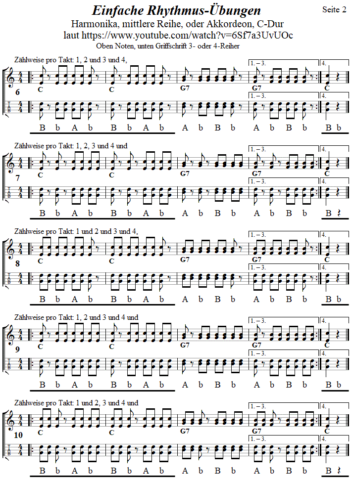 Rhythmusbungen 1 in einfachster Form, Seite 2