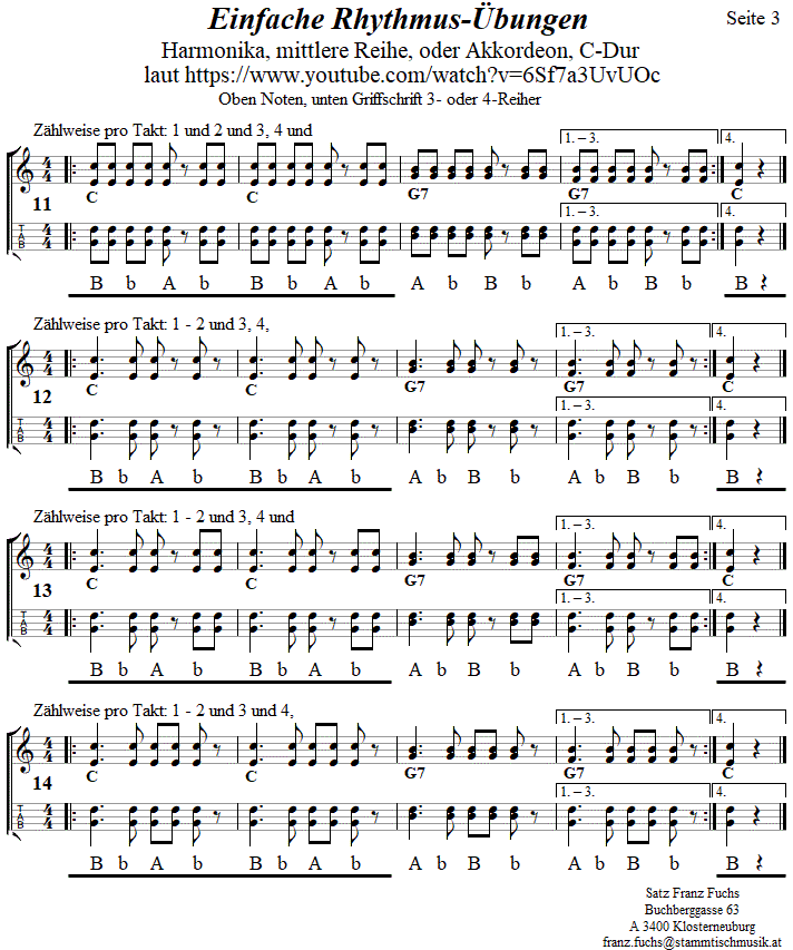 Rhythmusbungen 1 in einfachster Form, Seite 3