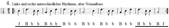 Bassübung 4 in Griffschrift für Steirische Harmonika. 
Bitte klicken, um die Melodie zu hören.